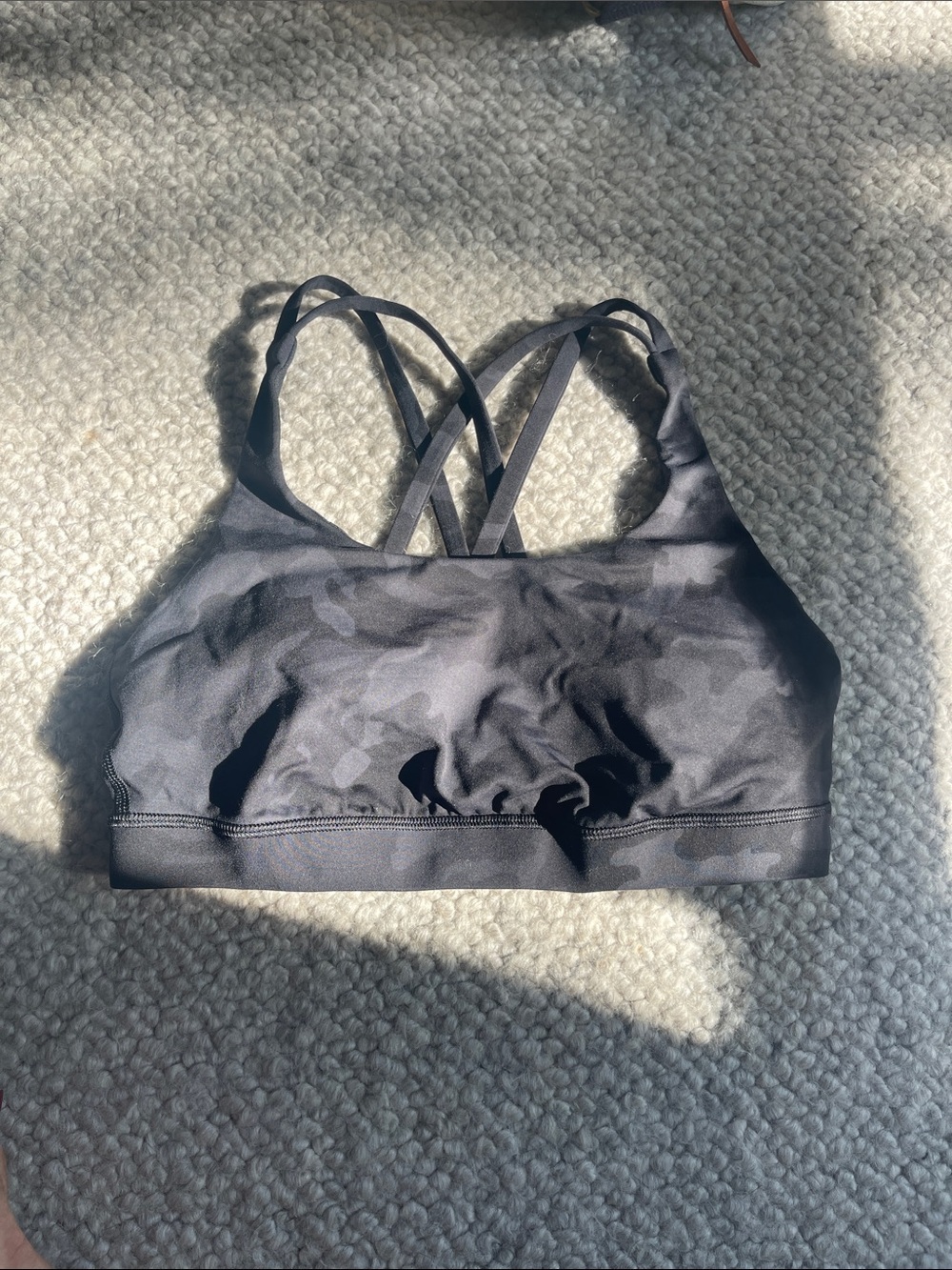 Lululemon “Energy” Sports Bra 8 - Charcoal Camo - Picture 2 of 11
